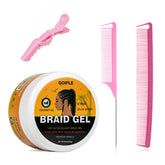 Goiple gel para trenzas, fijación fuerte y brillo duradero.