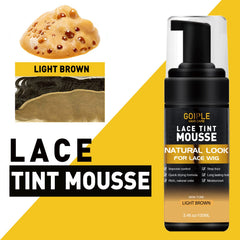 Goiple Lace Tint Melting Mousse en tono mocha que se integra con el cabello.