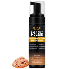 Goiple Mousse Tintante para Encaje de Pelucas: aplicación densa para color natural.
