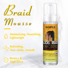 Goiple Mousse: control del frizz y brillo natural en mechones de trenzas