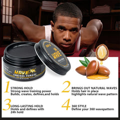 Goiple Wave Butter jar highlights rich texture for defined, polished waves.