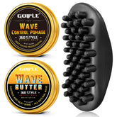 Goiple Wave Pomade: esponja-twist, agarre cómodo para peinados prolongados.