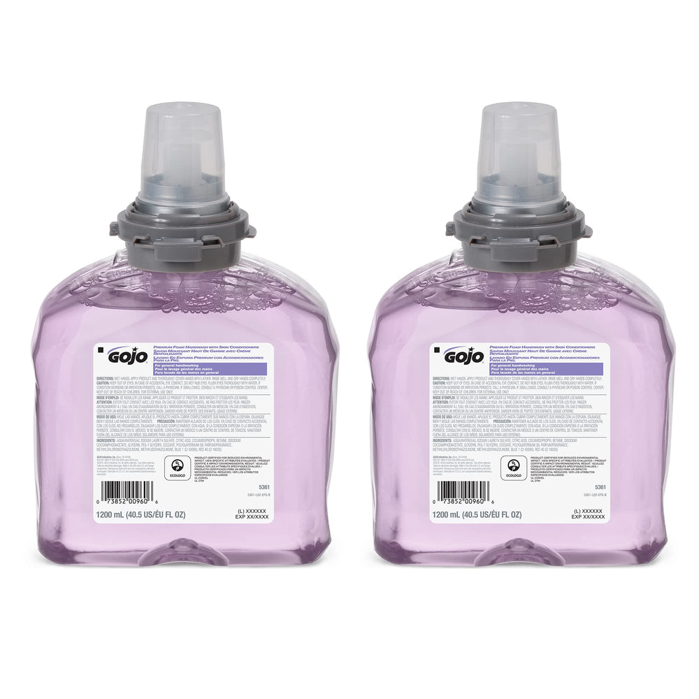 GOJO jabón espumoso premium para manos en botella, aroma cranberry, suave para la piel