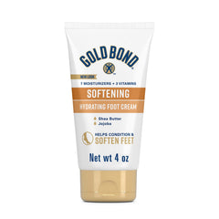 Gold Bond Crema para pies, tubo de 4 oz, suaviza piel áspera con facilidad.