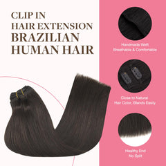 GOO GOO color marrón oscuro, extensión suave para combinar con tu cabello