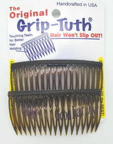 Good Hair Days Grip-Tuth, peine lateral de tortuga, fijación duradera.