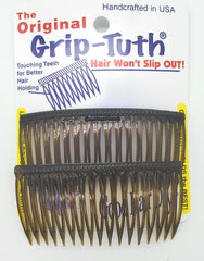 Good Hair Days Grip-Tuth, peine lateral de tortuga, fijación duradera.