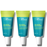 Good Molecules 10% Azelaic Acid Treatment Pack 3 bottle on vanity promotes even skin tone