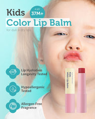 GOONGBE balsamo labial tintado rojo natural para labios infantiles