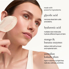 Goop Beauty empaque neutro con discos exfoliantes fáciles de usar