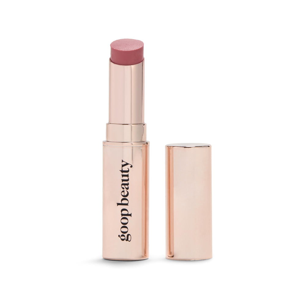 Goop Beauty Tinted Lip Balm package highlights sleek design for daily lip hydration.