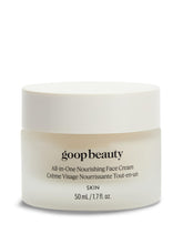 Goop Crema Facial Nutritiva: bote frontal que sugiere uso diario y textura suave.