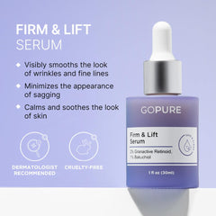 GoPure Actives Sérum de Firmeza y Elevación, textura-crema: textura suave que se asienta.