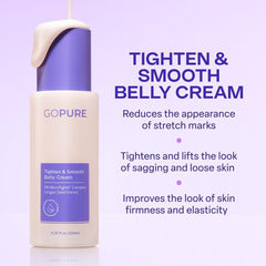 goPure crema abdomen textura crema: piel más suave y flexible tras la aplicación.