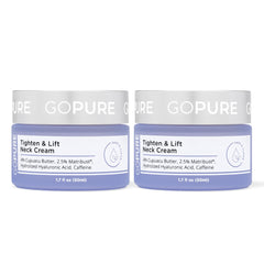 goPure crema reafirmante de cuello, envase de 1.7 oz para uso diario.