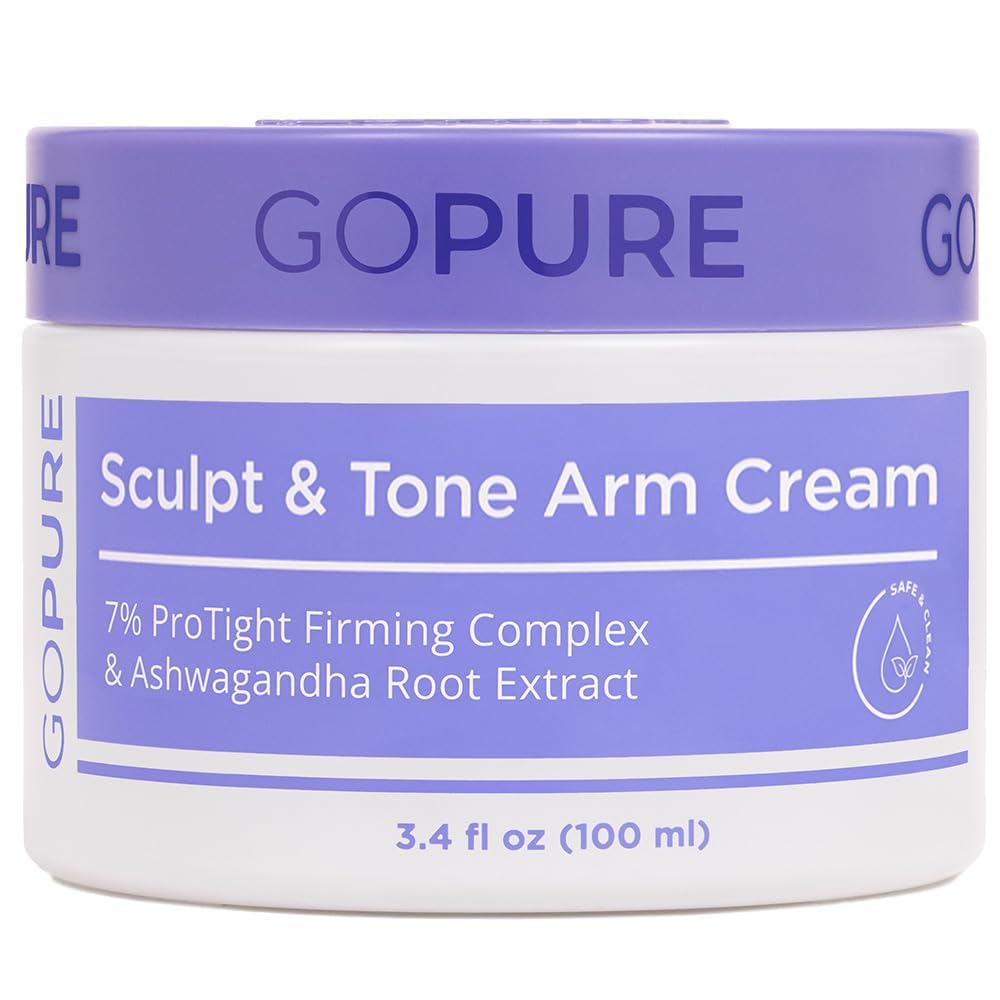 goPure para esculpir y tonificar brazos, crema suave que hidrata