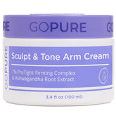 goPure para esculpir y tonificar brazos, crema suave que hidrata