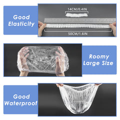 Gorro de ducha transparente y elástico de Aquior, ideal para cabellos largos.