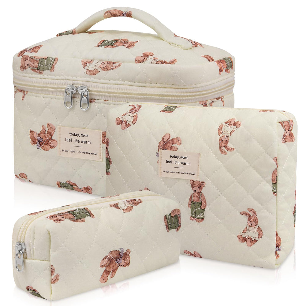 Bolsas de maquillaje florales de Gosect, ideal para organizar cosméticos en viajes.