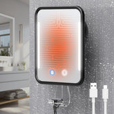 Gospire espejo de ducha calefactable con luz para afeitado claro