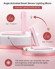 Gospire Iluminación LED de tres colores con control táctil para maquillaje.