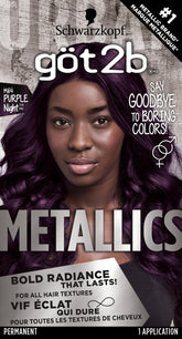 Got2B Metallics M64 Purple Night Charcoal, caja lista para aplicar color metálico.