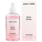Grace & Stella agua de rosas botella, refresca y deja resplandor natural