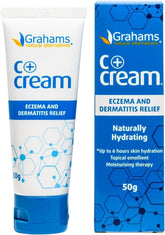 Crème Grahams Natural Eczéma et Dermite sur emballage, hydratante et sans corticoïdes.