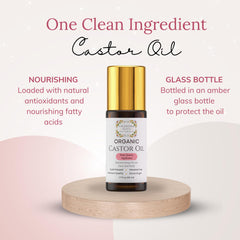 Grandma Flo's Naturals amber glass bottle protecting oil from sunlight