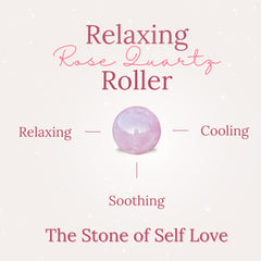 Rose quartz roller in action on Grandma Flo's Naturals castor oil