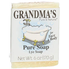 GRANDMA'S PURE & NATURAL jabon lejía, uso facial suave para piel sensible