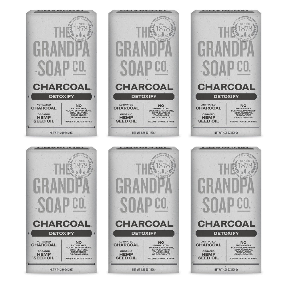 The Grandpa Soap Company Barra de carbón activado para limpieza profunda de poros.