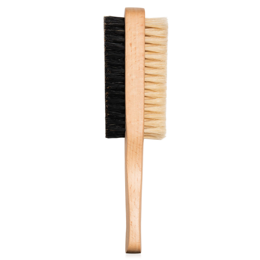 GranNaturals cepillo de dos caras con cerdas de jabalí para desenredar con facilidad.