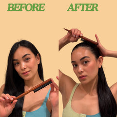 GranNaturals punta cola de rata para partición precisa del cabello.
