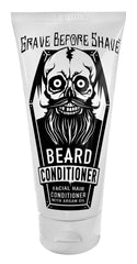 Grave Before Shave duo pack on bathroom shelf demonstrates convenient beard care routine.