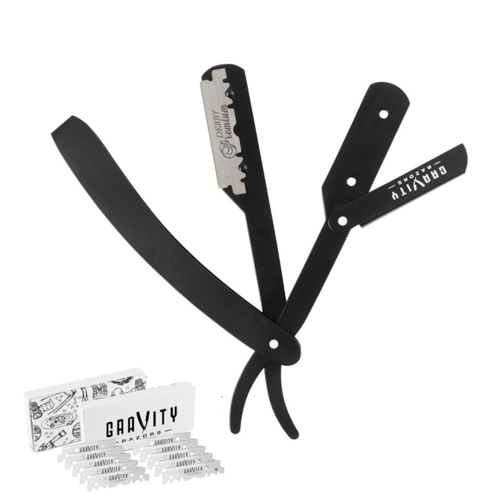 GRAVITY RAZORS navaja profesional recta con exposición mínima de 0,5 mm para mayor control