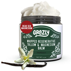 Grazly grasa de res batida, textura cremosa, hidratación suave para la piel