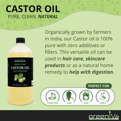 GreenIVe Aceite de Castor: compresas para packs, terapias caseras y alivio suave
