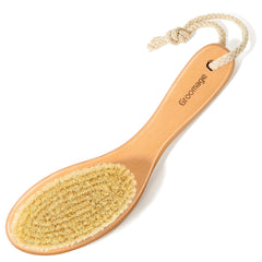 Groomage cepillo corporal seco con cerdas naturales para exfoliar suavemente la piel