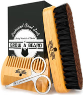 Grow Alpha Beard cepillo para barba, vista frontal, ideal para el cuidado diario