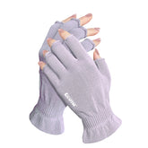 Guantes GSAFEME de algodón con dedos libres para uso diario y pantallas táctiles.