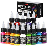 GTARTISTOO tinta tatuaje profesional 14 colores 15ml para resultados vibrantes y duraderos.