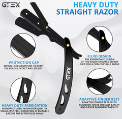 GTEX cuchillas barbero recubiertas platino para afeitado suave