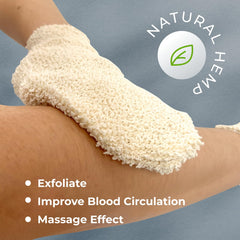 Guantes de ducha GUARD&MARINE con cáñamo natural, cuidado sostenible