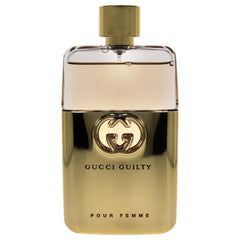 Gucci Guilty Pour Femme, detalle de empaque que resalta la fragancia.