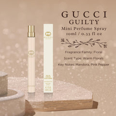 Gucci Guilty Pour Femme, envase miniatura, perfecto para viajes y pruebas de aroma