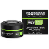Gummy Professional Hair Wax con fijación firme y acabado mate para peinados diarios.