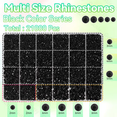 Gutiy piedras resina negra 2mm, ligeras y brillantes para bordados precisos.