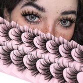 Pestañas falsas GVEFETIEE esponjosas mink sintéticas para un look natural y ligero