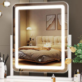 Miroir Gvnkvn avec éclairage Hollywood et grand cadre, idéal pour un maquillage précis.